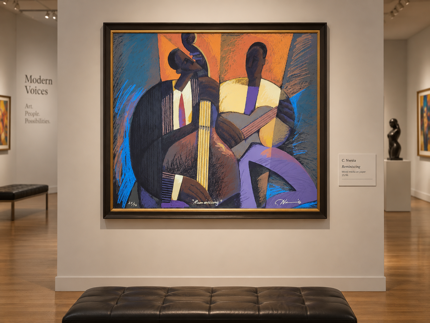 Reminiscing by C. Nwaja displayed in the E&S Gallery